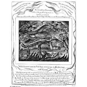   William Blake   24 x 32 inches   Job´s evil dreams 2