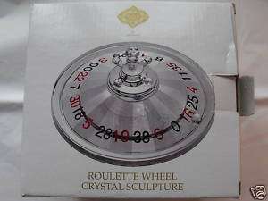 Shannon Crystal Roulette Wheel sculpture   NIB  