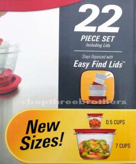 New Rubbermaid Premier 22 pc Food Storage Containers Set Stain Shield 