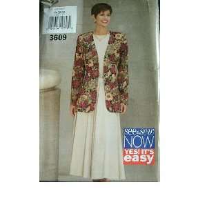  MISSES JACKET & DRESS SIZE 18 20 22 VERY EASY SEE & SEW BY 