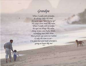 Walking with Grandparents Poem Personalized Name Print  