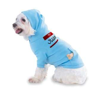 HELLO my name is JUAN Hooded (Hoody) T Shirt with pocket for your Dog 