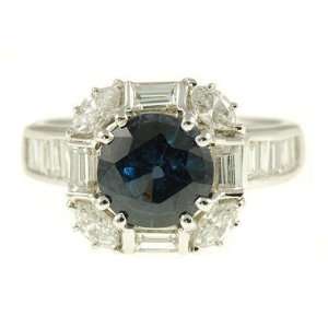 Enthralling Round Ceylon Blue Spinel ring in 18kt gold   Round and 