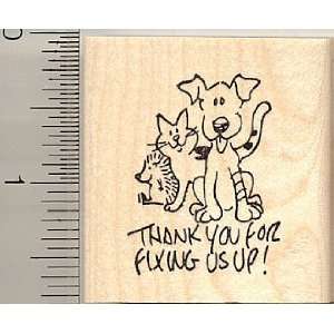  Thank You for Fixing Us Up Rubber Stamp Arts, Crafts 