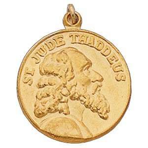  14k St. Jude Thaddeus Medal 15.25mm/14kt yellow gold 