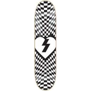 Mystery Checkered Heart Skateboard Deck   7.62 x 31.5  