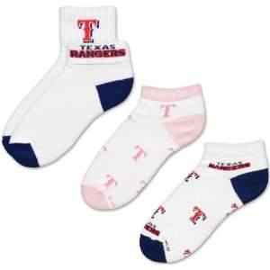  Texas Rangers Womens 3 Pair Sock Pack