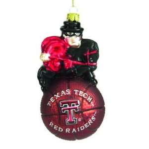 TEXAS TECH RED RAIDERS MASCOT CHRISTMAS ORNAMENTS (2)  