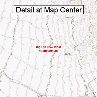   Map   Big Ten Peak West, Nevada (Folded/Waterproof)