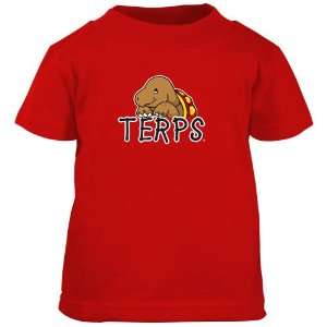  Maryland Terrapins Red Toddler Mascot T shirt Sports 