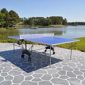  Outdoor Table Tennis Ping Pong Table w/ Raquets and Balls  