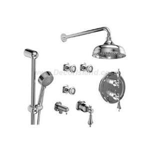   balance system with hand shower rail 3 body jets and shower head