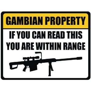  New Caution  Gambian Property  Gambia Parking Sign 