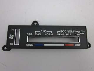 Corvette NOS Heater AC A/C Control Face Selector Plate 1977 1982 