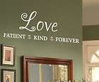 BIG LOVE Patient Kind Forever   Vinyl Wall Decals Quote  