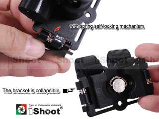 ishoot camera bracket is bii fixed on bicycles by velcro