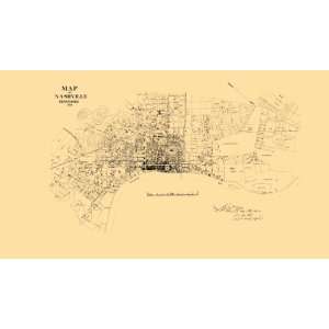  NASHVILLE TENNESSEE (TN) LANDOWNER MAP 1864
