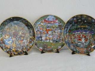 FRANKLIN MINT BY BILL BELL 3 COLLECTIBLE PLATES set #3  