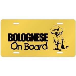  New  Bolognese On Board  License Plate Dog