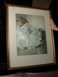 Sir WILLIAM RUSSELL FLINT Rare Limited Edition Print PORTRAIT OF 
