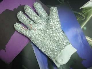 Luxury Handmade Michael Jackson Billie Jean Glitter Glove MJ Cool 