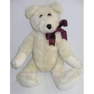  Off White No Tag Bear 13 In. Tall Poseable Legs and Arms 