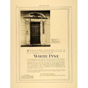 1915 Ad White Pine Bureau Front Entrance Door Vreeland House Nordhoff 
