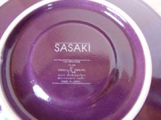 Sasaki Colorstone Plum Stoneware Teacup Cup & Saucer  