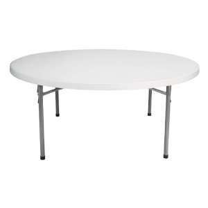 NPS BT71R Round Blow Molded Folding Table (71 