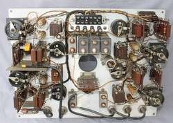 Old Vintage Electronics Radio Panel for Wall Art Display, Capacitors 