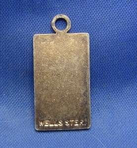 Vintage Silver HAPPY BIRTHDAY Charm marked WELLS STERLING (gold in 