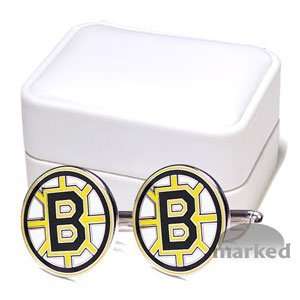  Boston Bruins NHL Logod Executive Cufflinks w/Jewelry Box 