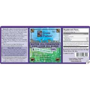 BLUE ICE Royal Butter Oil/Fermented Cod Liver Oil Blend   Non Flavored 