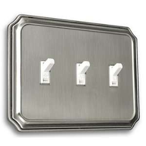  Light Switch Plates 3 G Toggle Nickle Finish MN06