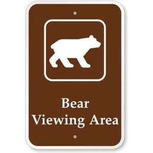  Bear Viewing Area (with Graphic) High Intensity Grade Sign 