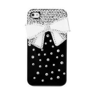    IPHONE 4 PROTECTIVE HARD CASE WITH CRYSTALS (WHITE BOWKNOT) Beauty