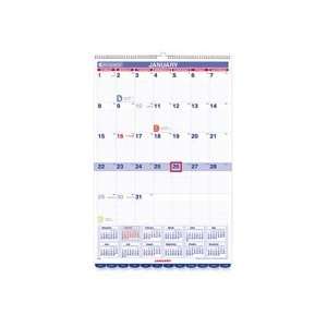 Quality Product By At A Glance   Wall Calendar w/ Mthly Tabs 12 Month 