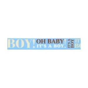 Offray Ribbons Baby Announcement Ribbon 7/8 9 Feet Boy; 3 Items/Order