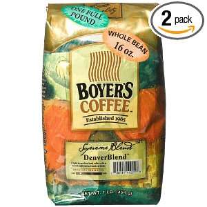 Boyers Coffee Denverblend, 16 Ounce Bags (Pack of 2)  