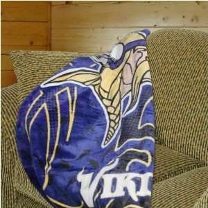  Minnesota Vikings Tattoo Plush Blanket Throw Sports 