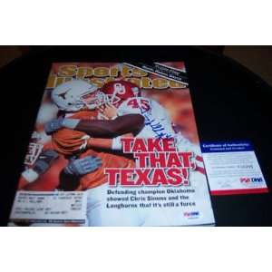Jimmy Wilkinson Sooners Psa Signed Sports Illustrated   Autographed 