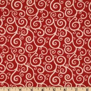  54 Wide Braemore Twirl Red Fabric By The Yard Arts 