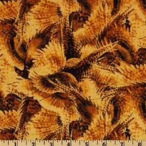  44 Wide Autumn In The Air Turkey Feathers Rust Fabric By 