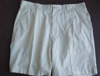 Mens Bobby Jones Light Tan Flat Front Casual Golf Shorts 38  