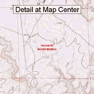 USGS Topographic Quadrangle Map   Vernal SE, Utah (Folded/Waterproof 