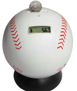 Digital Baseball Money Bank   Coin Counting Saving Pot Jar   Baseballl 