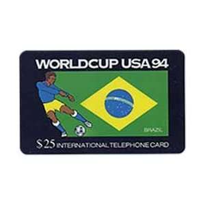  Collectible Phone Card $25. World Cup USA 94 Soccer   Brazil 
