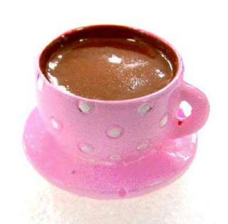 14 COFFEE CUP MINIATURE FLATBACK RESIN CRAFT BOW B1419  