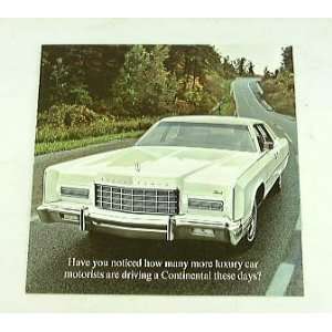  1973 73 Lincoln CONTINENTAL BROCHURE Mark IV Town Coupe 