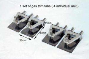TRIM TABS LARGE rc model boat turnfin gas  